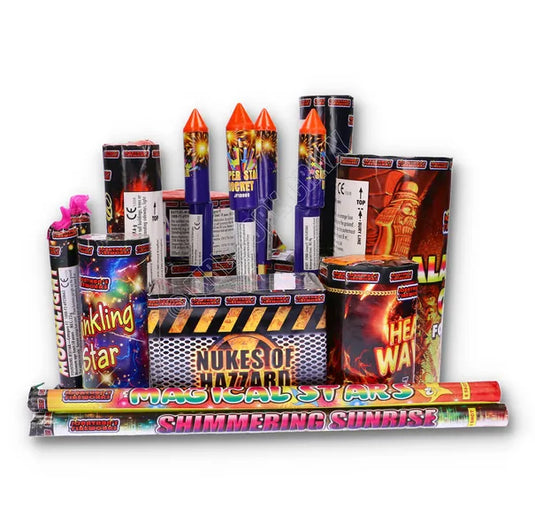 Gala Selection Box Fireworks- 19 Items - The Big Show Fireworks